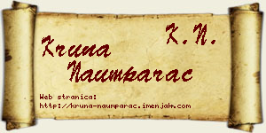 Kruna Naumparac vizit kartica